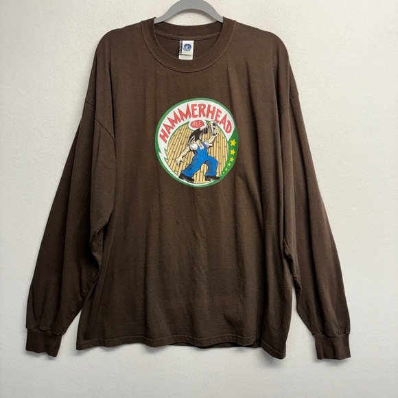 McMenamins Brown Long Sleeve Shirt Hammerhead Oregon Brewery 2x - Picture 1 of 9